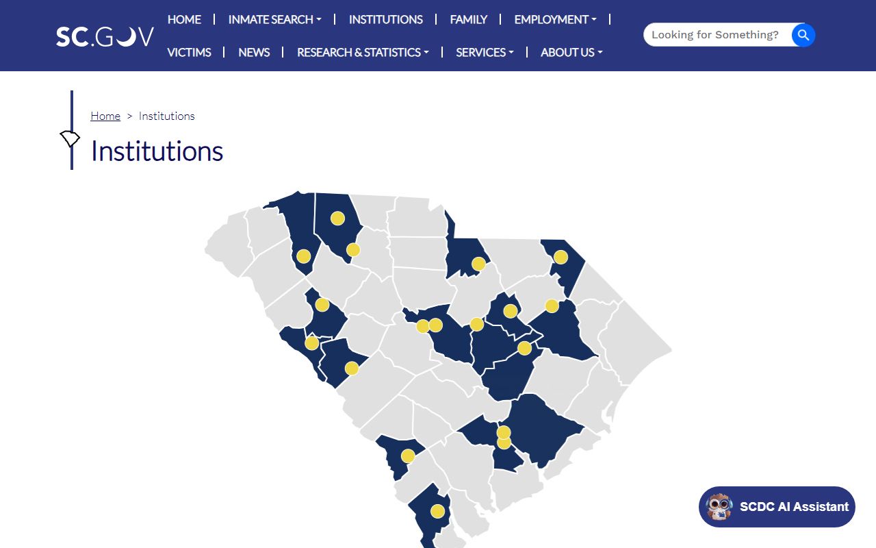 SCDC institutions listing for Kershaw Correctional Institution and Reentry Center
