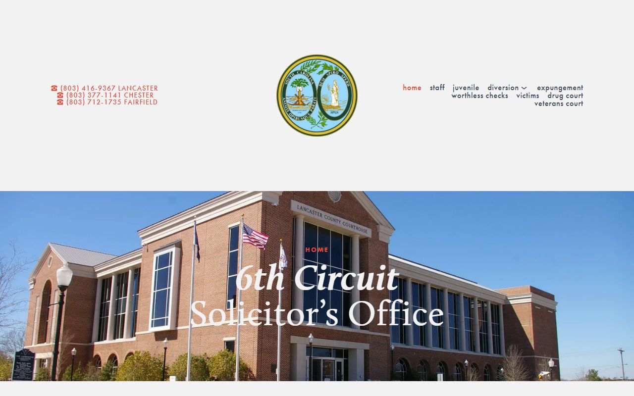 Sixth Circuit Solicitor source for Lancaster County court records after arrest